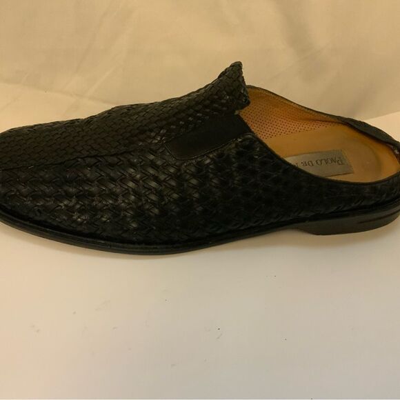 Paolo De Marco Mens Loafers Dress Shoes Blackwoven size 14M